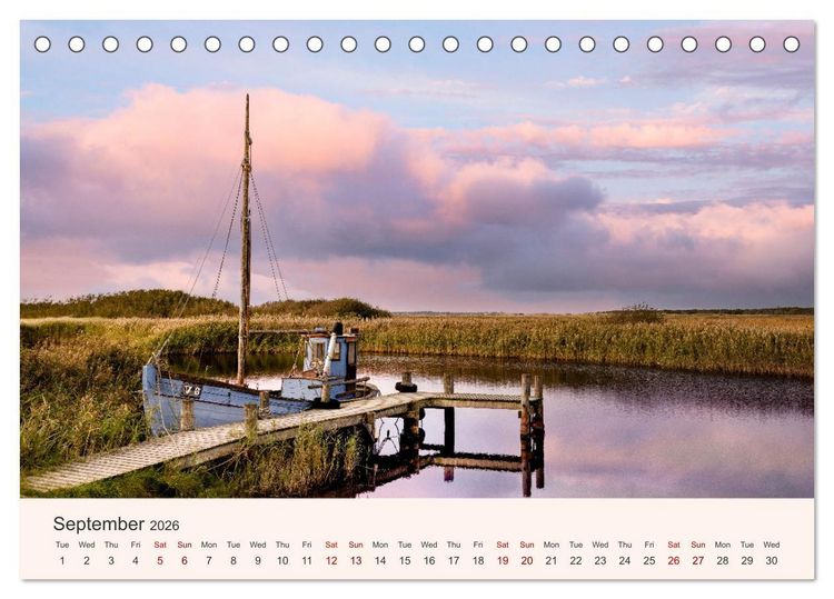 Produktbild: The Charm of Denmark's North Sea (Desk Calendar 2026 DIN A5 landscape), CALVENDO 12 Month DeskCalendar