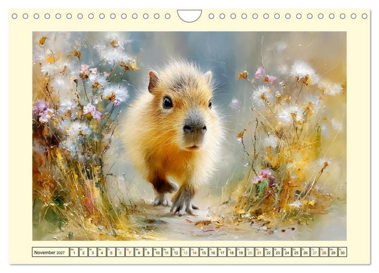 Produktbild: Capybaras. Zarte Momente zwischen Wasser und Wiesen (Wandkalender 2027 DIN A4 quer), CALVENDO Monatskalender