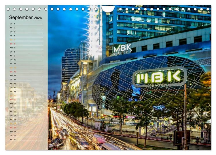 Produktbild: Bangkok - K&ouml;nigreich Thailand (Wandkalender 2026 DIN A4 quer), CALVENDO Monatskalender
