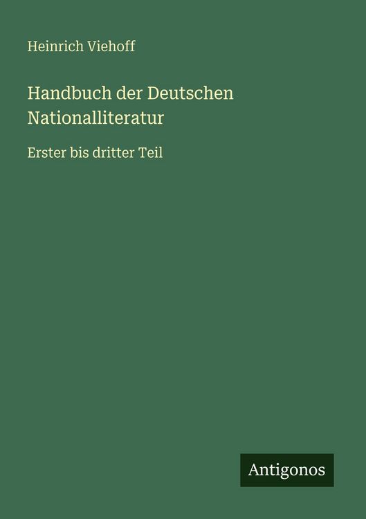 Produktbild: Handbuch der Deutschen Nationalliteratur