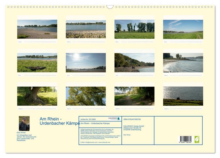 Produktbild: Am Rhein - Urdenbacher K&auml;mpe (Wandkalender 2026 DIN A2 quer), CALVENDO Monatskalender