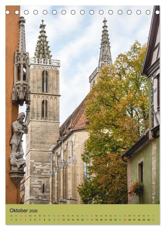 Produktbild: Rothenburg ob der Tauber (Tischkalender 2026 DIN A5 hoch), CALVENDO Monatskalender