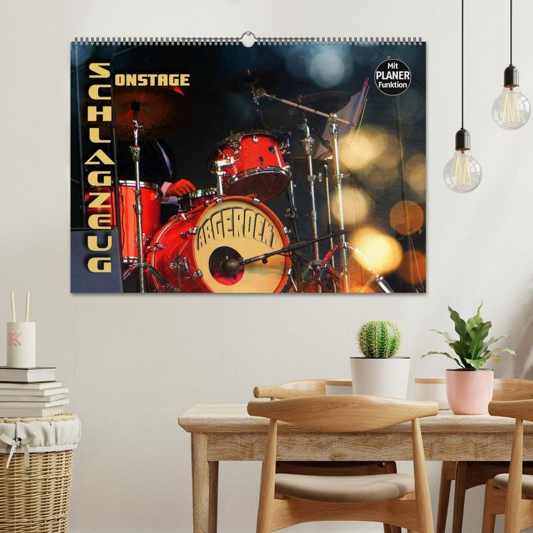 Produktbild: Schlagzeug onstage - "abgerockt" (Wandkalender 2026 DIN A2 quer), CALVENDO Monatskalender