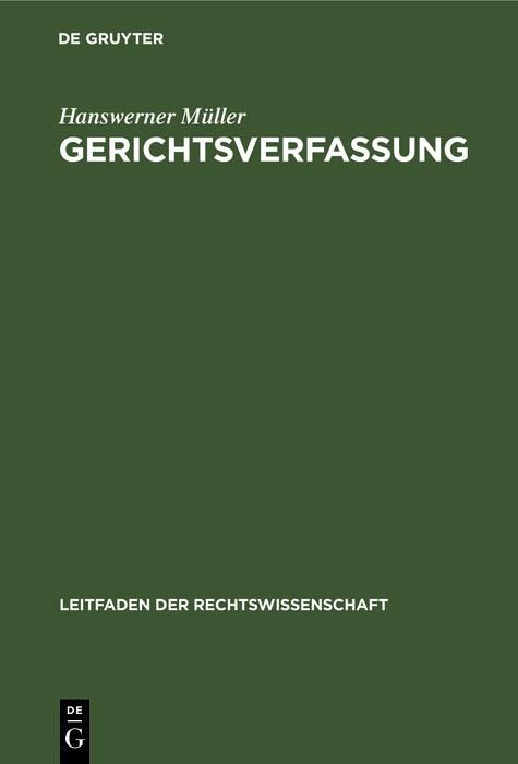 Produktbild: Gerichtsverfassung
