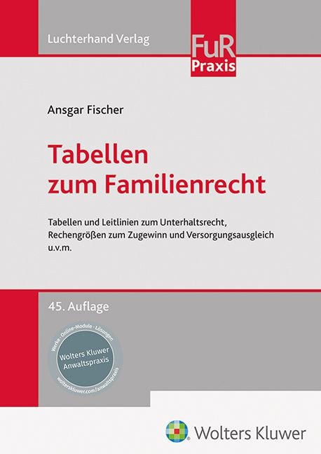 Produktbild: Tabellen zum Familienrecht