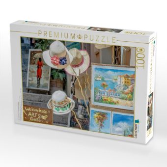 Produktbild: CALVENDO Puzzle Kunst Galerie in Taormina in Sizilien | 1000 Teile Lege-Gr&ouml;&szlig;e 64x48cm Foto-Puzzle f&uuml;r gl&uuml;ckliche Stunden