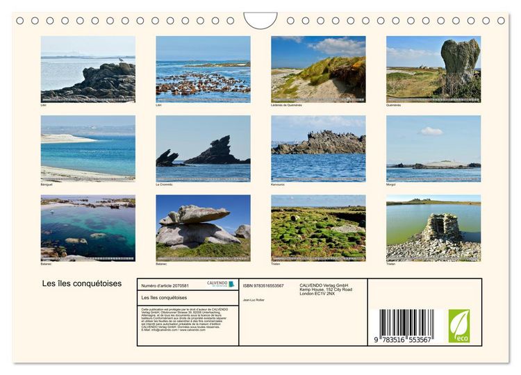 Produktbild: Les &icirc;les conqu&eacute;toises (Calendrier mural 2026 DIN A4 vertical), CALVENDO calendrier mensuel
