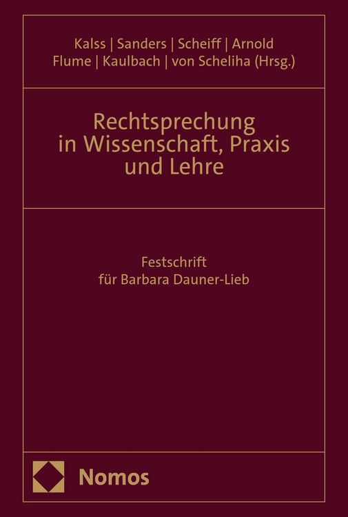 Produktbild: Rechtsprechung in Wissenschaft, Praxis und Lehre