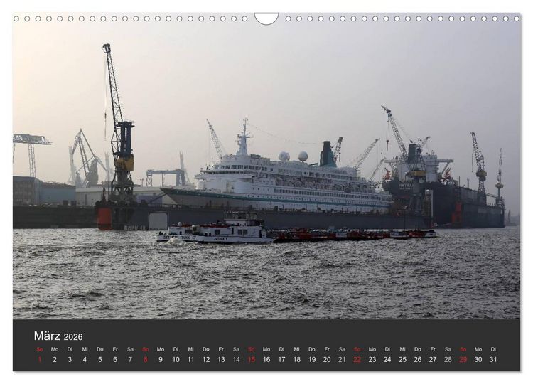 Produktbild: Hafen Hamburg 2026 (Wandkalender 2026 DIN A3 quer), CALVENDO Monatskalender