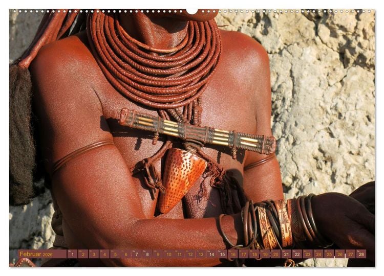 Produktbild: Himba - Der Schmuck der sch&ouml;nen Frauen (Wandkalender 2026 DIN A2 quer), CALVENDO Monatskalender