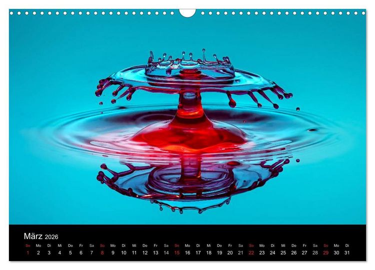 Produktbild: Liquid Art - Magische Momente mit Wassertropfen (Wandkalender 2026 DIN A3 quer), CALVENDO Monatskalender