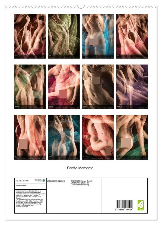 Produktbild: Sanfte Momente (hochwertiger Premium Wandkalender 2026 DIN A2 hoch), Kunstdruck in Hochglanz