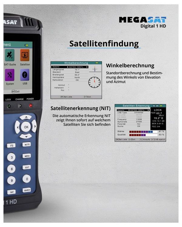 Produktbild: MegaSat Digital 1 HD SAT Finder