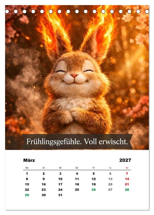 Produktbild: Tier-isch wahr! (Tischkalender 2027 DIN A5 hoch), CALVENDO Monatskalender