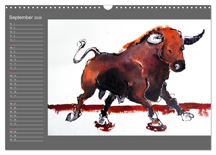 Produktbild: Sternbild Stier (Wandkalender 2026 DIN A3 quer), CALVENDO Monatskalender