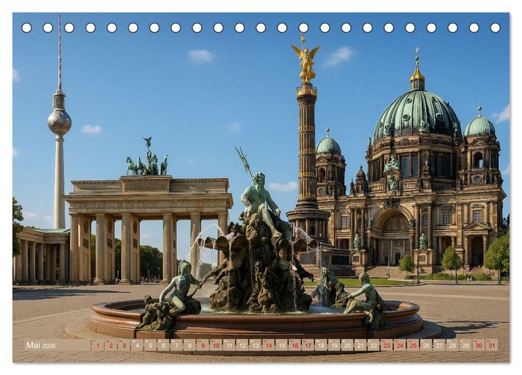Produktbild: Hauptstadt Patchwork (Tischkalender 2026 DIN A5 quer), CALVENDO Monatskalender