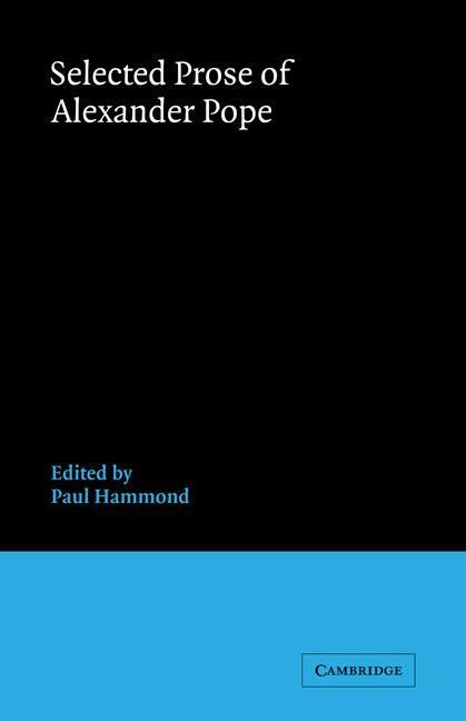 Produktbild: Selected Prose of Alexander Pope