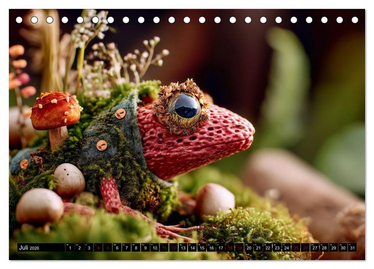 Produktbild: Toadtopia. Fantastische Kr&ouml;tenwelten (Tischkalender 2026 DIN A5 quer), CALVENDO Monatskalender