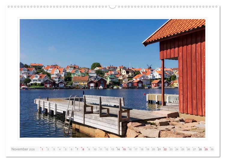 Produktbild: Bohusl&auml;n. Lysekil - Fiskeb&auml;ckskil - Grundsund (hochwertiger Premium Wandkalender 2026 DIN A2 quer), Kunstdruck in Hochglanz