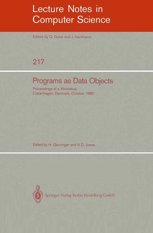 Produktbild: Programs as Data Objects