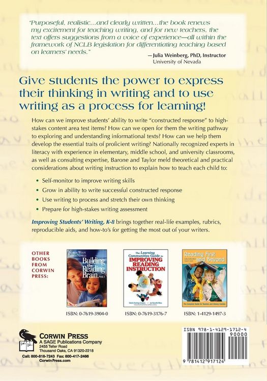 Produktbild: Improving Students' Writing, K-8