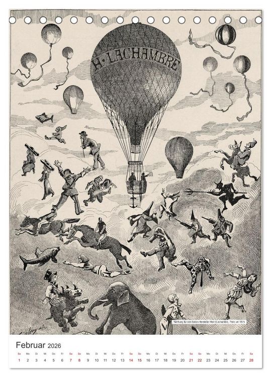 Produktbild: Ballonfahren Kalender (Tischkalender 2026 DIN A5 hoch), CALVENDO Monatskalender