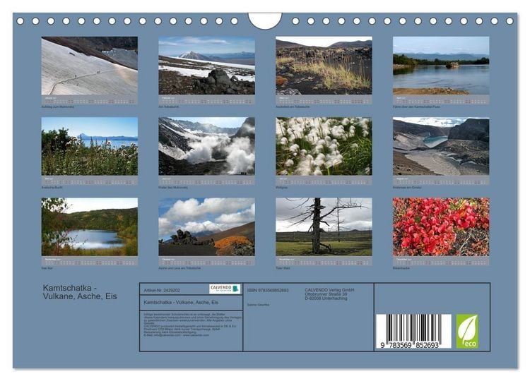 Produktbild: Kamtschatka - Vulkane, Asche, Eis (Wandkalender 2027 DIN A4 quer), CALVENDO Monatskalender