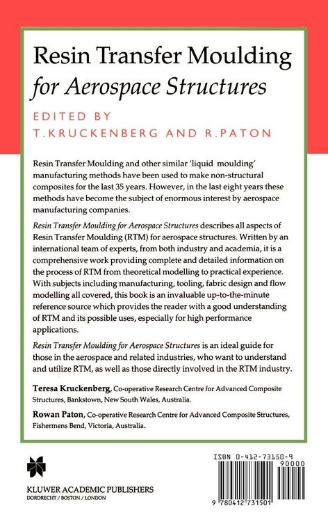 Produktbild: Resin Transfer Moulding for Aerospace Structures