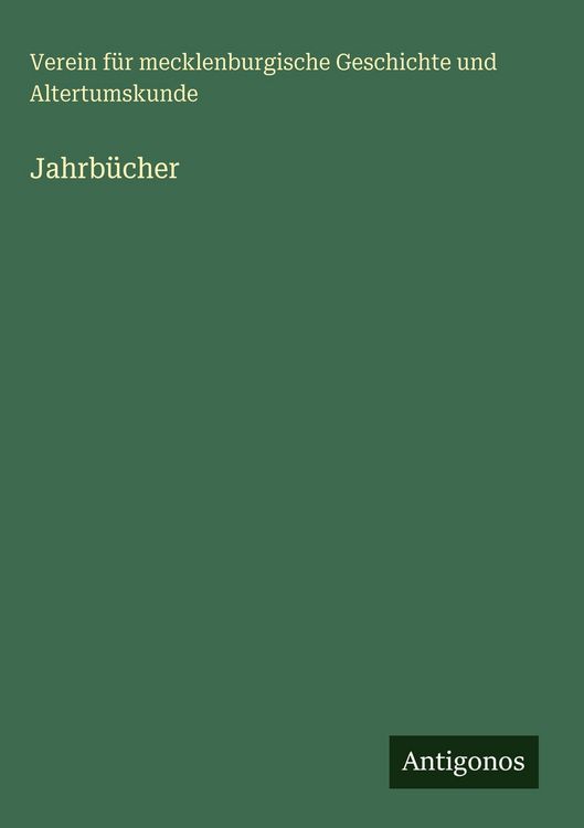 Produktbild: Jahrb&uuml;cher