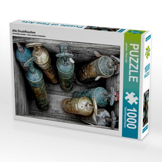 Produktbild: CALVENDO Puzzle Alte Druckflaschen | 1000 Teile Lege-Gr&ouml;&szlig;e 64x48cm Foto-Puzzle f&uuml;r gl&uuml;ckliche Stunden