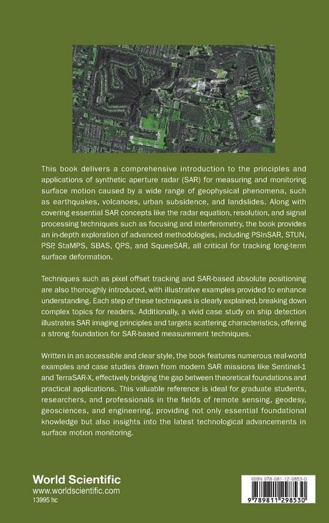 Produktbild: Synthetic Aperture Radar For Surface Motion Estimation