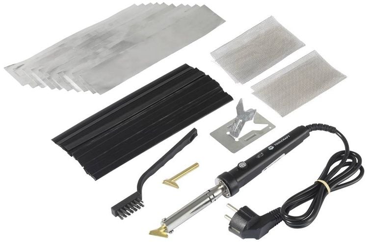Produktbild: TOOLCRAFT SIP-220 Kunststoff-Reparaturset 230V 80W 200 - 450&deg;C inkl. L&ouml;tspitze