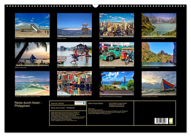 Produktbild: Reise durch Asien - Philippinen (Wandkalender 2026 DIN A2 quer), CALVENDO Monatskalender
