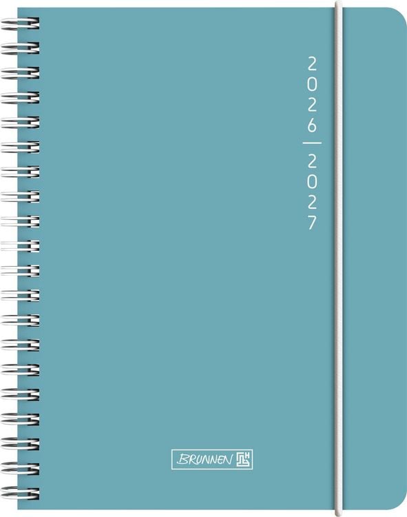 Produktbild: Sch&uuml;lerkalender 2026/2027 "Plain Blue" | A6, Kunststoff