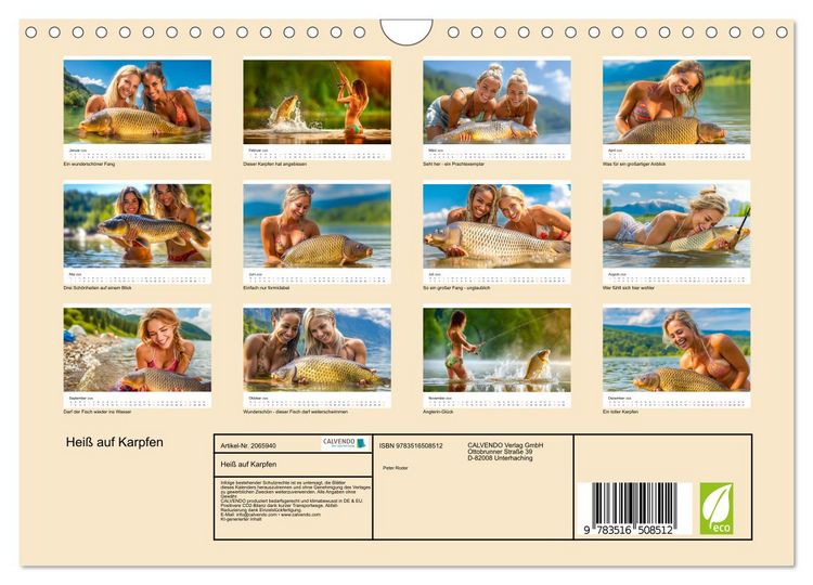 Produktbild: Hei&szlig; auf Karpfen (Wandkalender 2026 DIN A4 quer), CALVENDO Monatskalender
