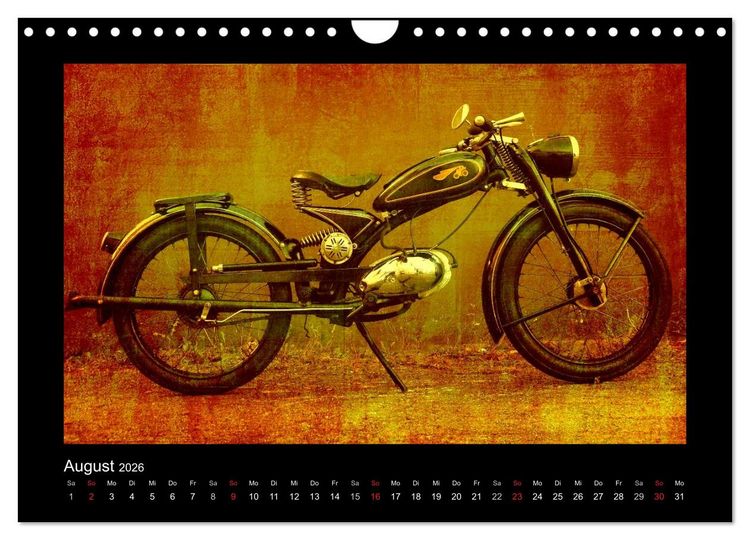 Produktbild: Motorrad Oldtimer (Wandkalender 2026 DIN A4 quer), CALVENDO Monatskalender