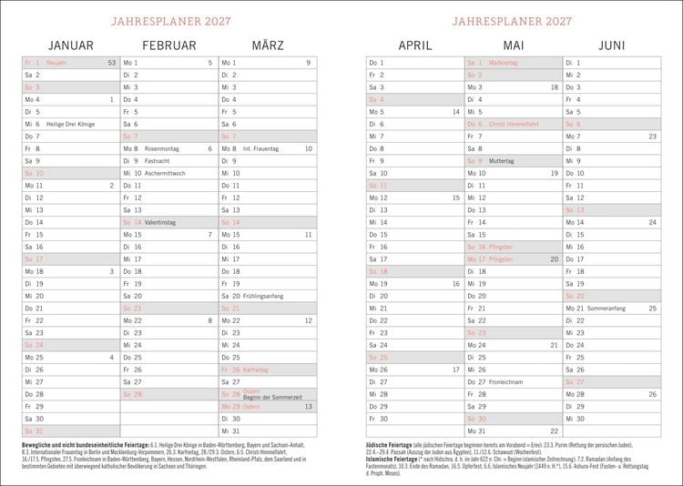 Produktbild: Tages-Kalenderbuch A6, schwarz 2027