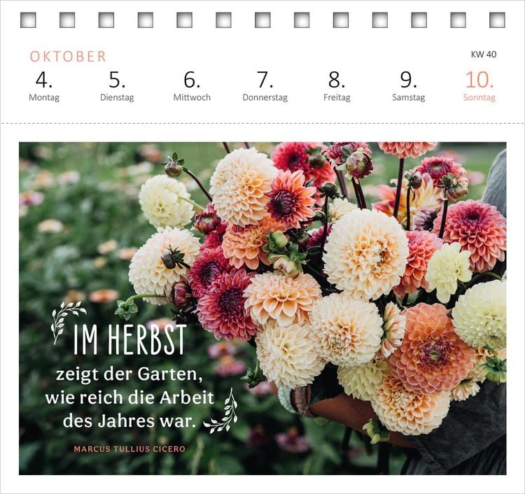 Produktbild: Postkartenkalender Gartengl&uuml;ck 2027