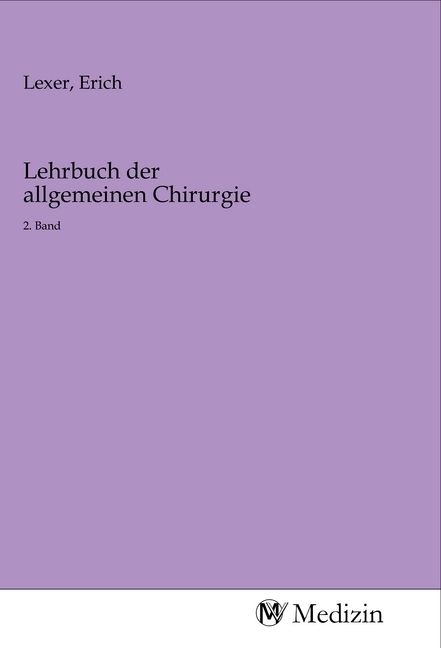 Produktbild: Lehrbuch der allgemeinen Chirurgie