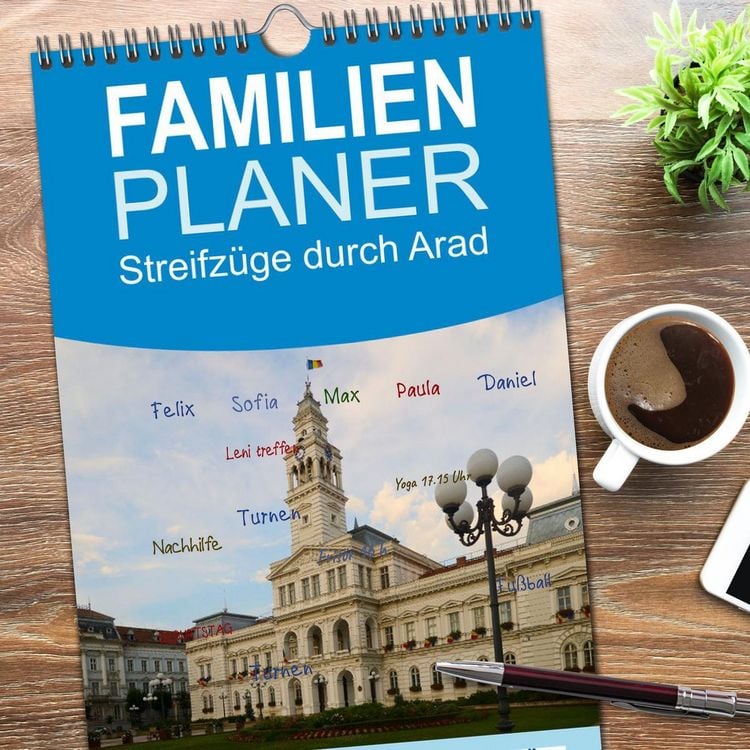 Produktbild: Familienplaner 2026 - Streifz&uuml;ge durch Arad mit 5 Spalten (Wandkalender, 21 x 45 cm) CALVENDO