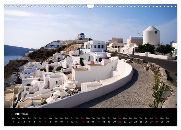 Produktbild: Lights of Santorini (Wall Calendar 2026 DIN A3 landscape), CALVENDO 12 Month Wall Calendar