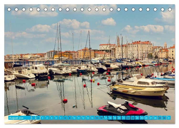 Produktbild: Piran - Slowenische Perle an der Adriak&uuml;ste (Tischkalender 2026 DIN A5 quer), CALVENDO Monatskalender