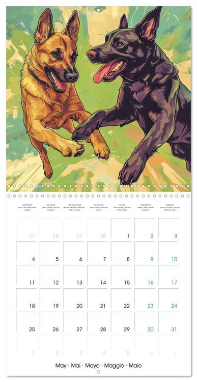 Produktbild: German Sheperd - Comic Style (Wall Calendar 2026 12 &times; 12 Inch) CALVENDO 12 Month Wall Calendar