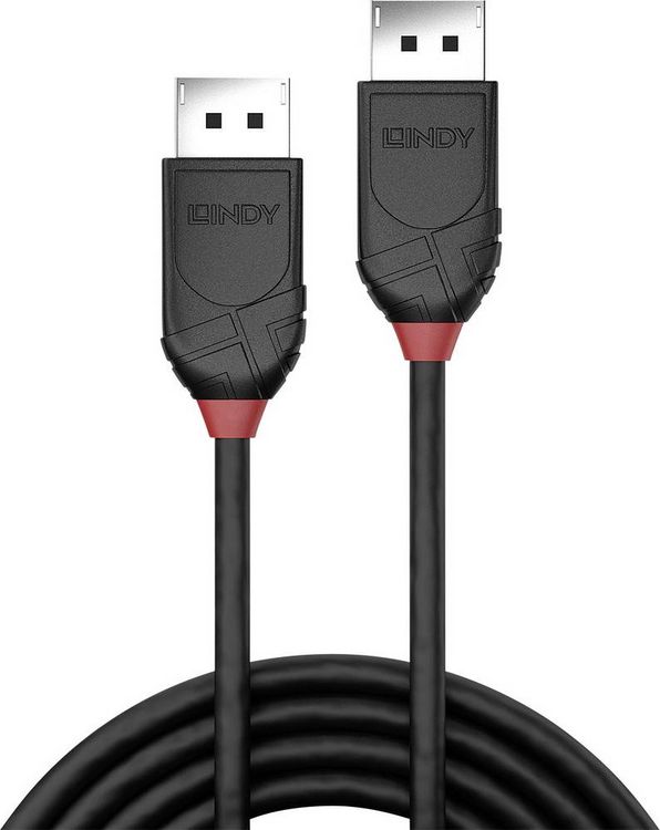 Produktbild: LINDY DisplayPort Anschlusskabel DisplayPort Stecker, DisplayPort Stecker 3.00 m Schwarz 36493 DisplayPort-Kabel