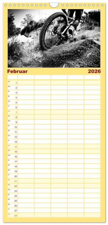 Produktbild: Familienplaner 2026 - Mountain Bike 2026 by Stef. Cand&eacute; mit 5 Spalten (Wandkalender, 21 x 45 cm) CALVENDO