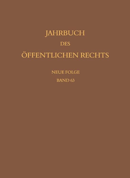 Produktbild: Jahrbuch des &ouml;ffentlichen Rechts der Gegenwart. Neue Folge