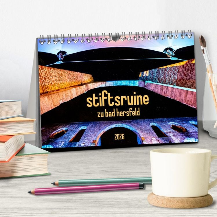 Produktbild: stiftsruine zu bad hersfeld (Tischkalender 2026 DIN A5 quer), CALVENDO Monatskalender