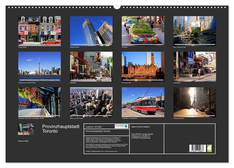 Produktbild: Provinzhauptstadt Toronto (Wandkalender 2026 DIN A2 quer), CALVENDO Monatskalender