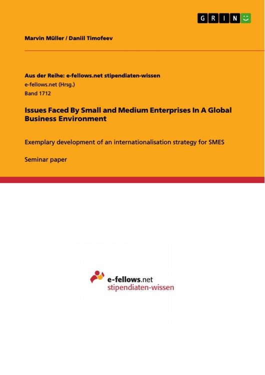 Produktbild: Issues Faced By Small and Medium Enterprises In A Global Business Environment