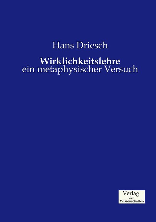 Produktbild: Wirklichkeitslehre